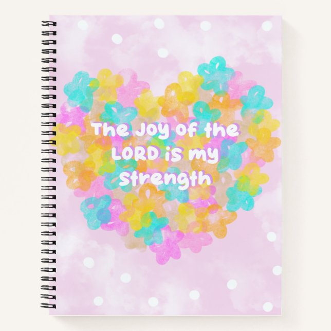 Die Freude des Herrn ist meine Stärke Notizbuch (Vorderseite)