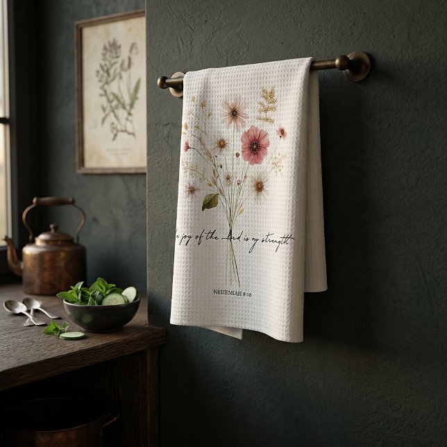 Die Freude des Herrn minimalistischen Blumen Geschirrtuch (Von Creator hochgeladen)