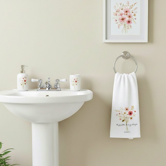 Die Freude des Herrn minimalistischen Blumen Handtuch (Von Creator hochgeladen)