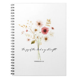 Die Freude des Herrn minimalistischen Blumen Notizblock