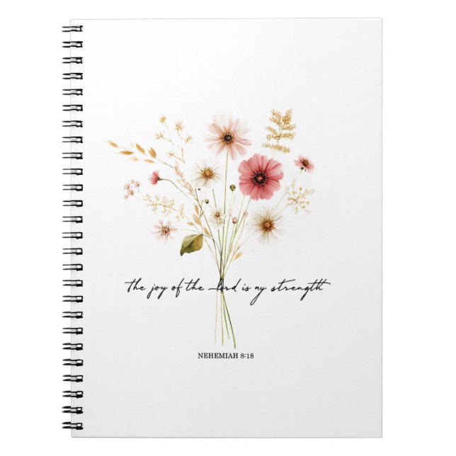 Die Freude des Herrn minimalistischen Blumen Notizblock (Vorderseite)