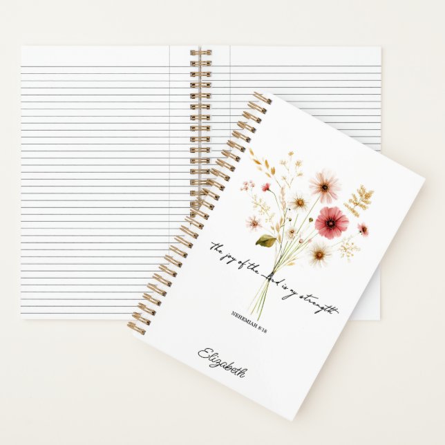 Die Freude des Herrn minimalistischen Blumen Notizbuch (Innen)