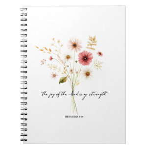 Die Freude des Herrn minimalistisches Floral Notizblock