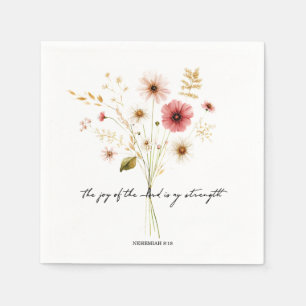 Die Freude des Herrn minimalistisches Floral Serviette