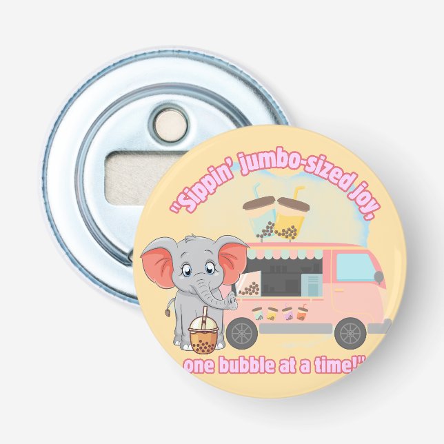 Die Freude im Jumbo, eine Blase zur Zeit Flaschenöffner (Vorderseite)