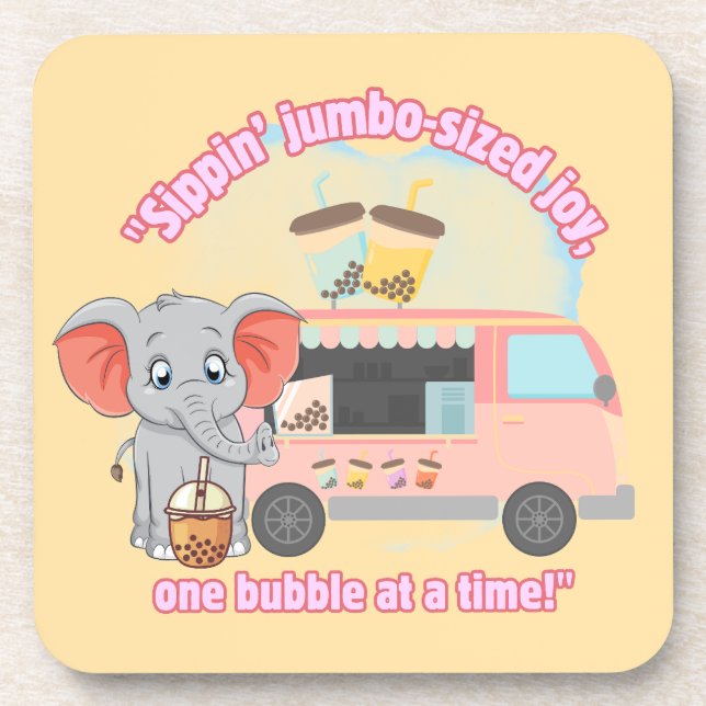 Die Freude im Jumbo, eine Blase zur Zeit Getränkeuntersetzer (Vorderseite)