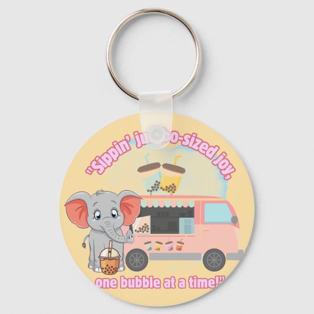 Die Freude im Jumbo, eine Blase zur Zeit Schlüsselanhänger (Vorderseite)