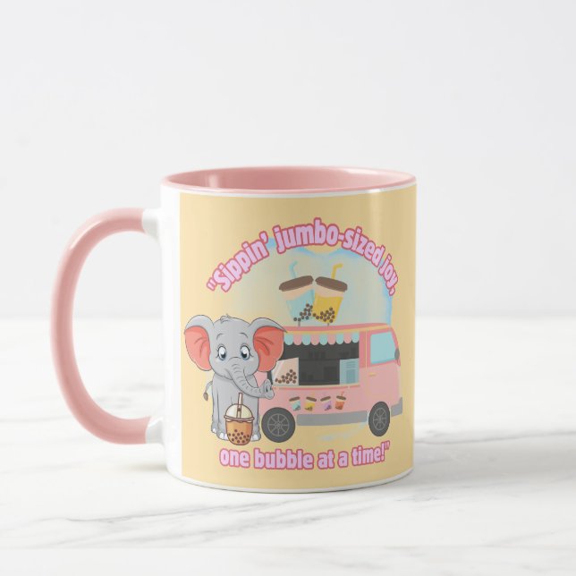 Die Freude im Jumbo, eine Blase zur Zeit Tasse (Links)