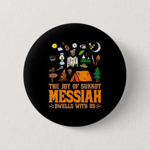 Die Freude von Sukkot Messias wohnt bei uns jüdisc Button