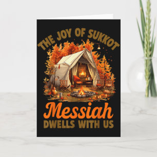 Die Freude von Sukkot Messias wohnt bei uns jüdisc Karte
