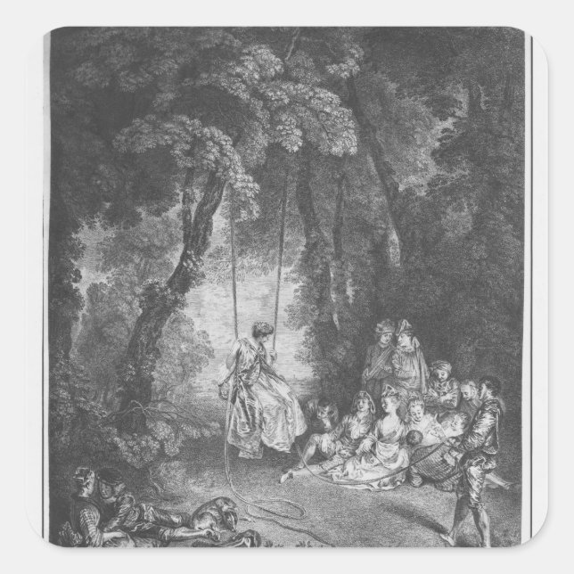 Die Freuden des Sommers Quadratischer Aufkleber (Vorderseite)