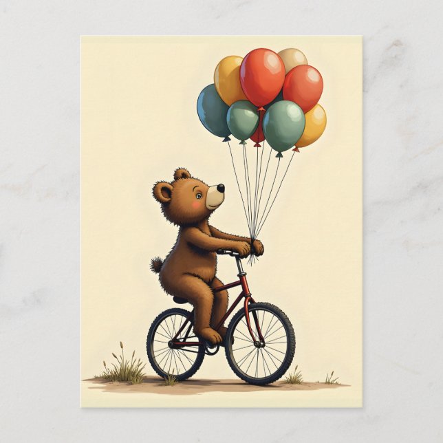 Die freudige Reise des Bären Postkarte (Vorderseite)