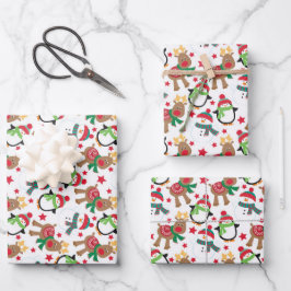 Die Freunde des Weihnachtsmanns Geschenkpapier Set
