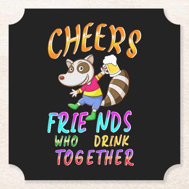Die Freunde, die zusammen trinken Untersetzer (Vorderseite)