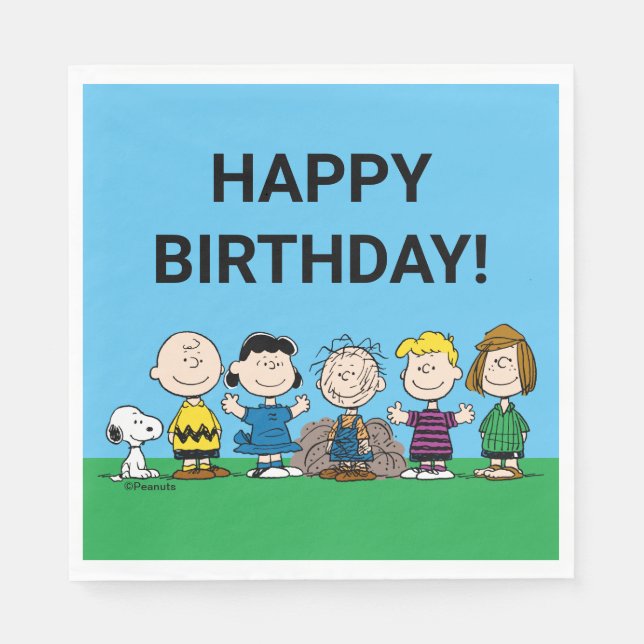 Die Freunde von Erdnüssen in einer Reihe Serviette (Vorderseite)