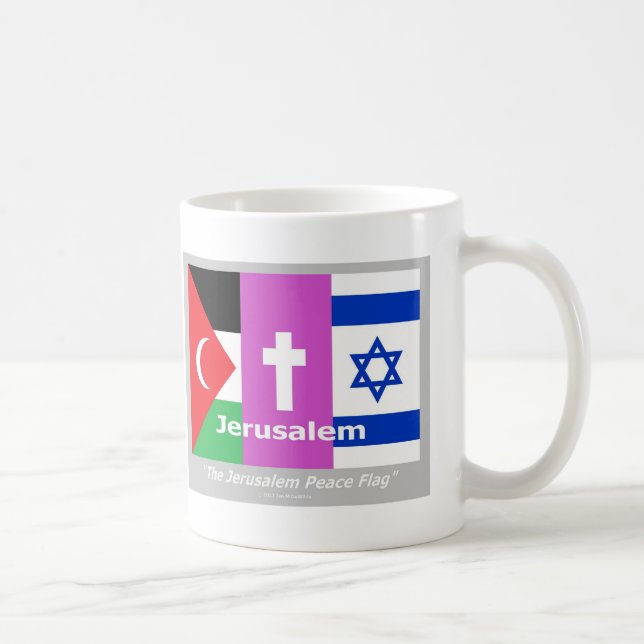 Die Friedensflagge von Jerusalem Kaffeetasse (Rechts)