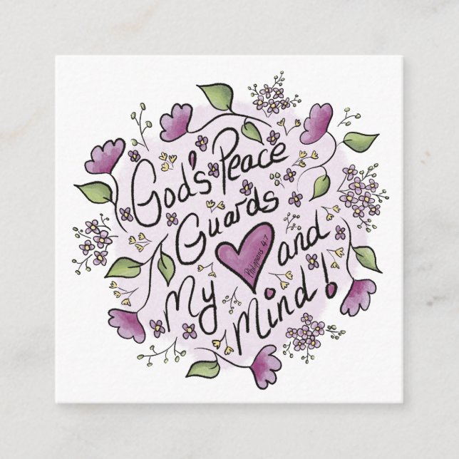 Die Friedenskarte Gottes Begleitkarte (Vorderseite)