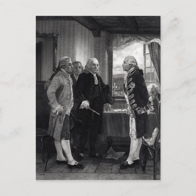 Die Friedenskonferenz auf der Insel Staten Postkarte (Vorderseite)