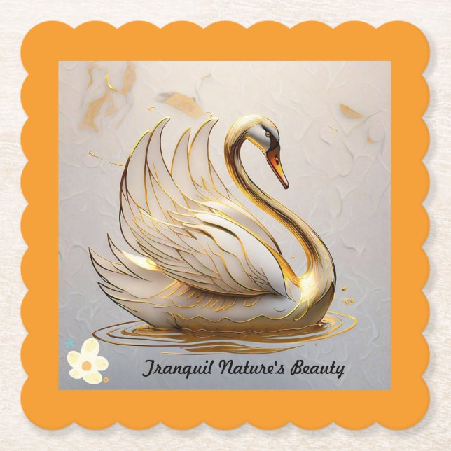 "Die Friedliche Domäne des Schwans" Untersetzer (Vorderseite)