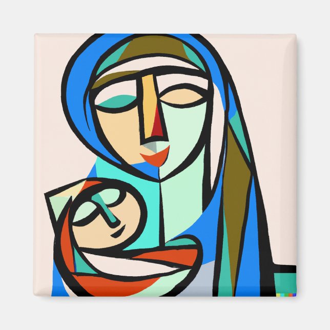 Die Friedliche Madonna Magnet (Vorne)