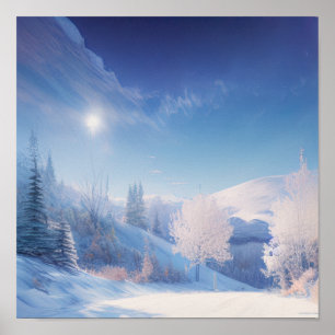 Die Friedlichen Winterhügel Poster