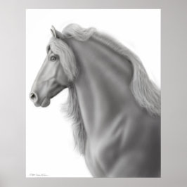 Die Friesian Horse Print Poster