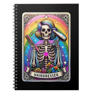 Die Friseur-Tarot-Karte Notizblock