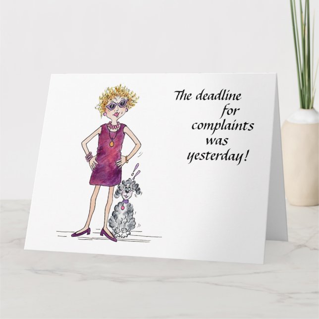 Die Frist für Beschwerden war gestern Skizze Karte (Vorderseite)