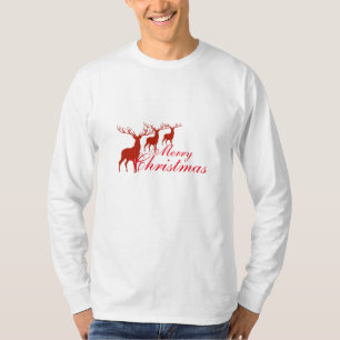 Die frohen Weihnacht-Ren-Shirt der Männer T-Shirt