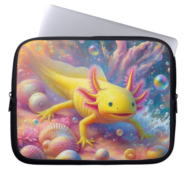 Die fröhliche Axolotl Laptopschutzhülle (Vorderseite)