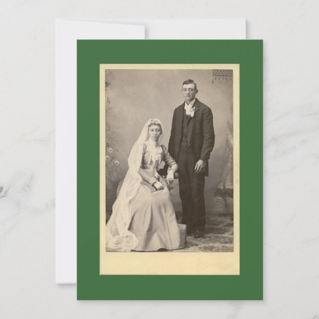 Die fröhliche Einladung für eine Hochzeit (Vorderseite)