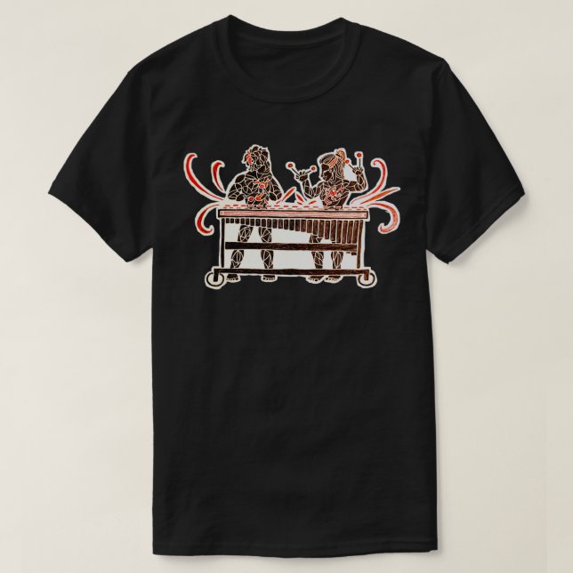Die Front führt Marimba T-Shirt (Design vorne)