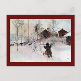 Die Front und das Wasch House im Schnee Postkarte