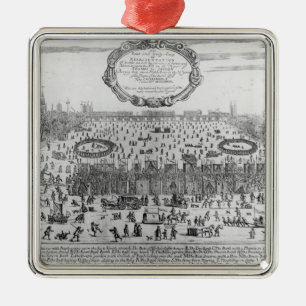 Die Frost-Messe des Winters von Themse Silbernes Ornament