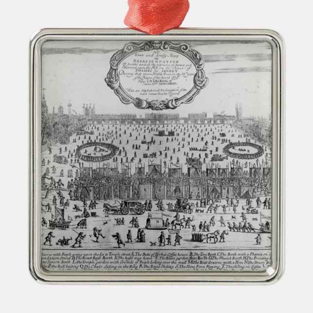 Die Frost-Messe des Winters von Themse Silbernes Ornament (Vorne)