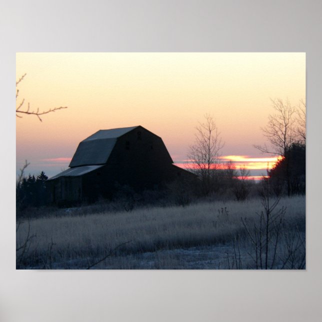 die frostige Scheune Poster (Vorne)