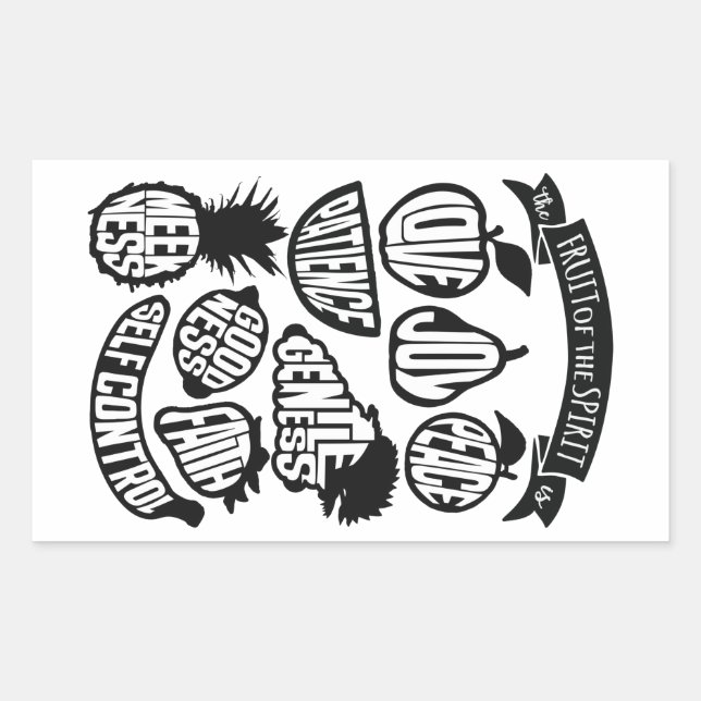 Die Frucht des Geistes - Christlich Rechteckiger Aufkleber (Vorderseite)