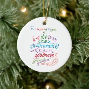 Die Frucht des Geistes Christliche Verse Keramik Ornament