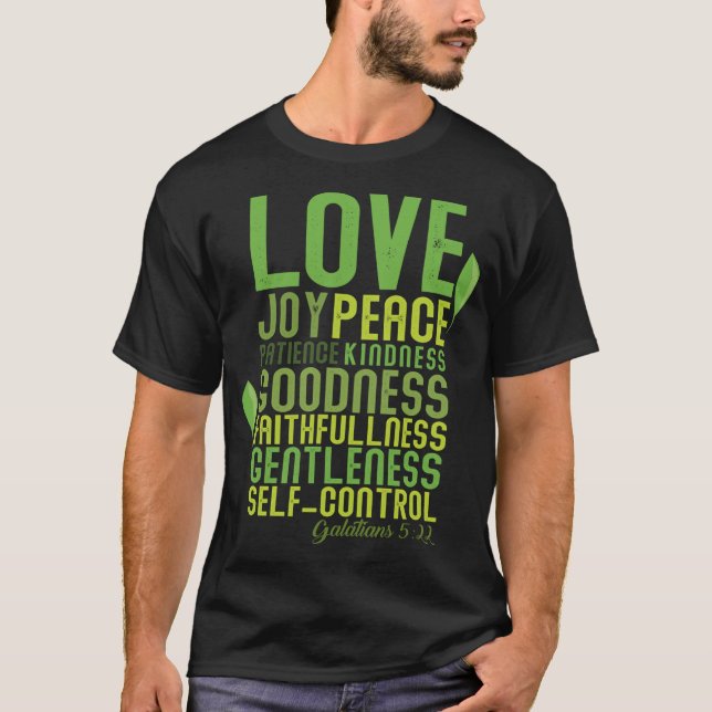Die Frucht des Geistes spendet Christliche Bibel V T-Shirt (Vorderseite)