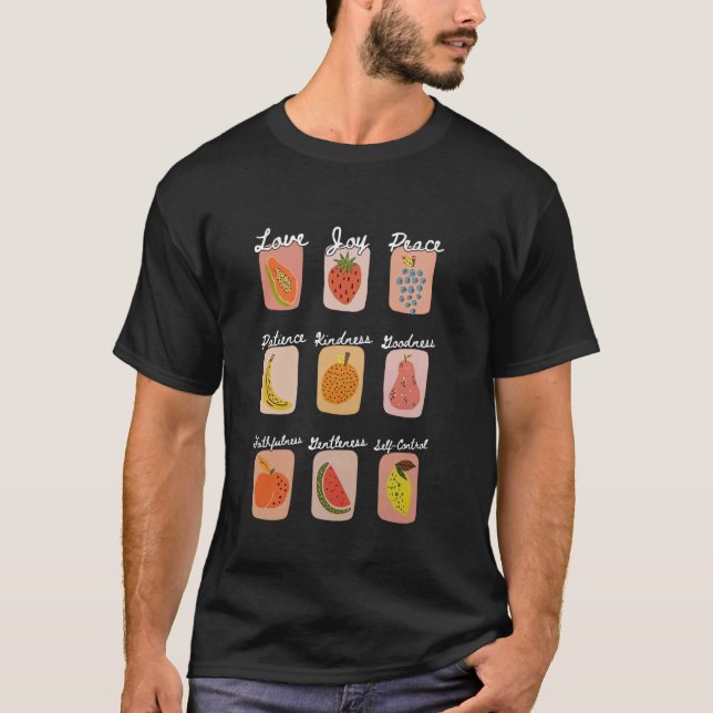 Die Früchte des Geistes Christliche Liebe Freude F T-Shirt (Vorderseite)