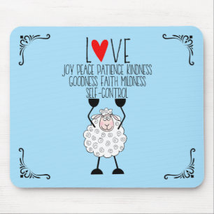 „Die Früchte des Geistes“ Schaf Mousepad
