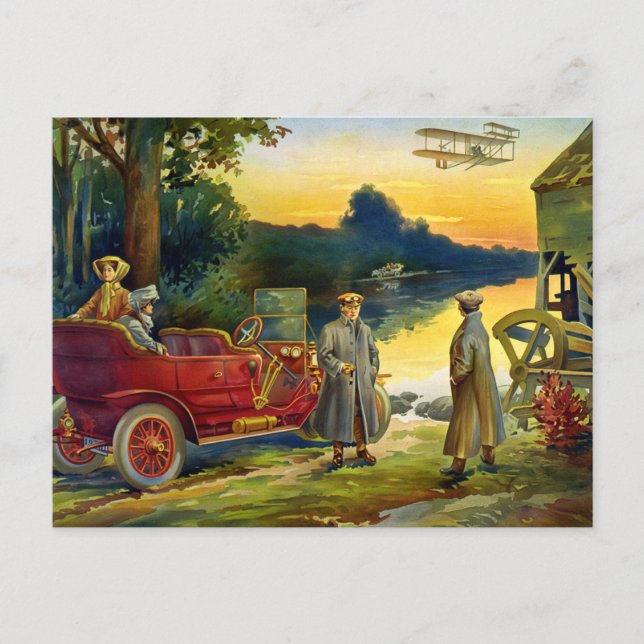 Die frühen Tage des Automobils 1910 Postkarte (Vorderseite)