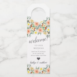 Die Frühjahrssammlung blüht auf Flaschenanhänger