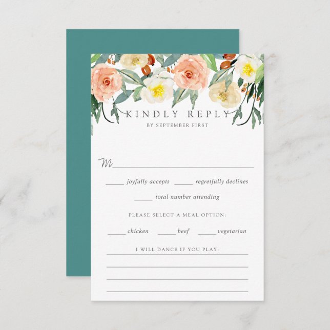 Die Frühjahrssammlung blüht auf RSVP Karte (Vorne/Hinten)