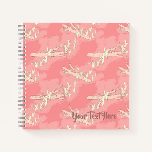 Die Frühlingsblumen der Lily-of-the-Tal rosa Notizbuch (Vorderseite)