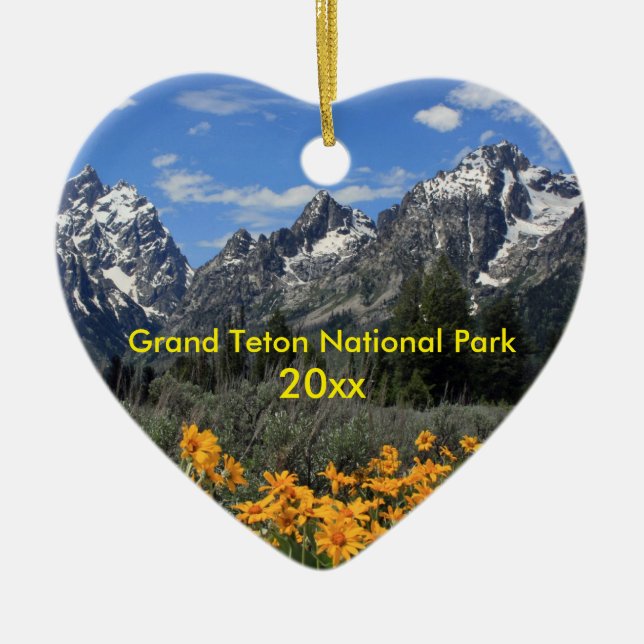 Die Frühlingszeit im Grand Teton Nationalpark indi Keramik Ornament (Vorne)