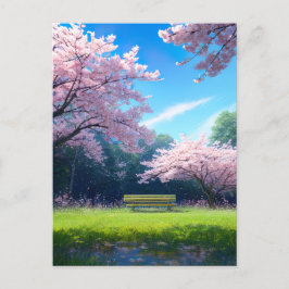 Die Frühlingszeit im Park Postkarte