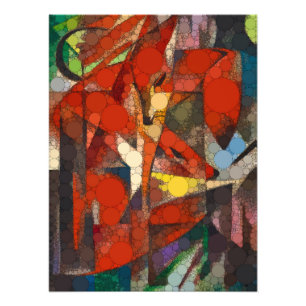 Die Füchse, Unendlichkeit Punkte nach Franz Marc Fotodruck
