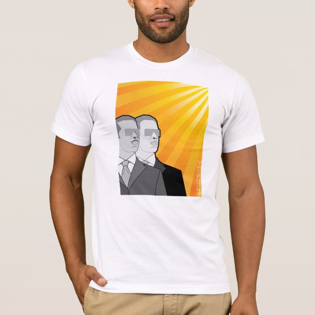 Die Führungs-Masken-Fall-Shirt der Männer T-Shirt (Vorderseite)