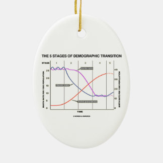 Die fünf Bühnen des demographischen Überganges Keramik Ornament